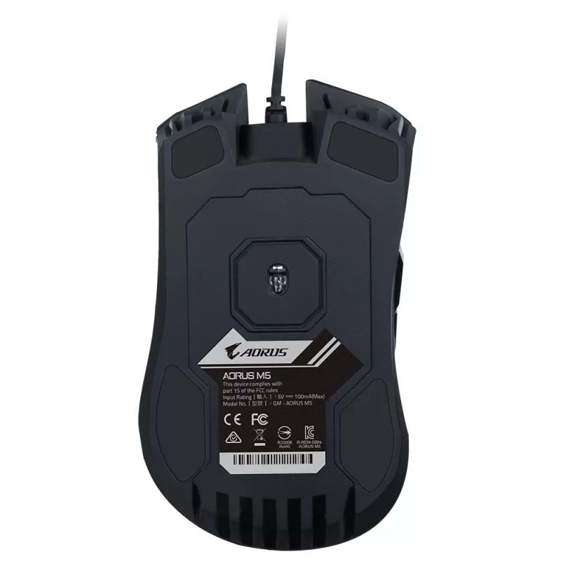 GIGABYTE AORUS M5 Maus Gaming Rechtshändig USB Typ-A Optisch 16000 DPI