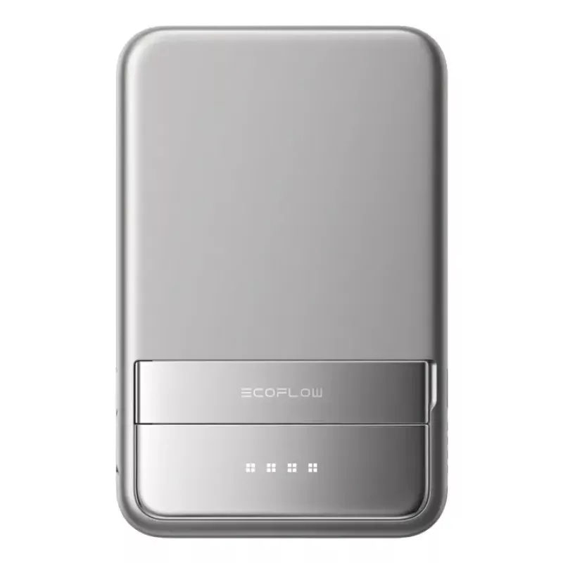 Power bank EcoFlow Rapid 5000 (Lithium-Ion 5000 mAh, PD fast charge, 30 W total, wireless, USB-C, Silver)