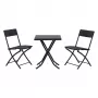Gartenmöbel-Set Extralink L-0201P — 2 Stühle und schwarzer Tisch