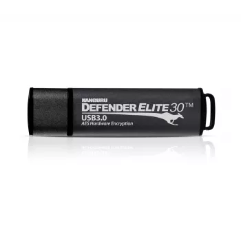 Kanguru Defender Elite30™ USB 3.0 16GB | Sicherer Flash-Speicherstick | FIPS 197 zertifiziert, 256-Bit AES Hardware-Verschlüsselung (XTS-Modus) | TAA-konform |