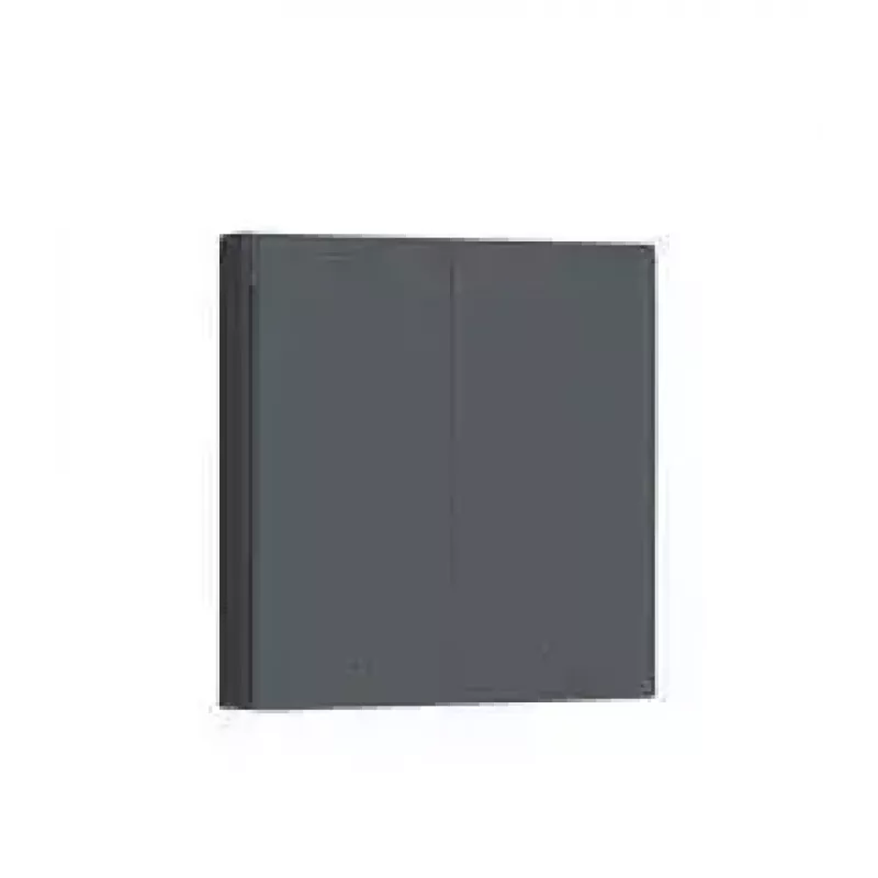 AQARA Smart Wall Switch H1 EU (ohne Neutralleiter, Doppeltaster) (WS-EUK02-G), Grau - ZigBee-Wandschalter mit Doppelrelais
