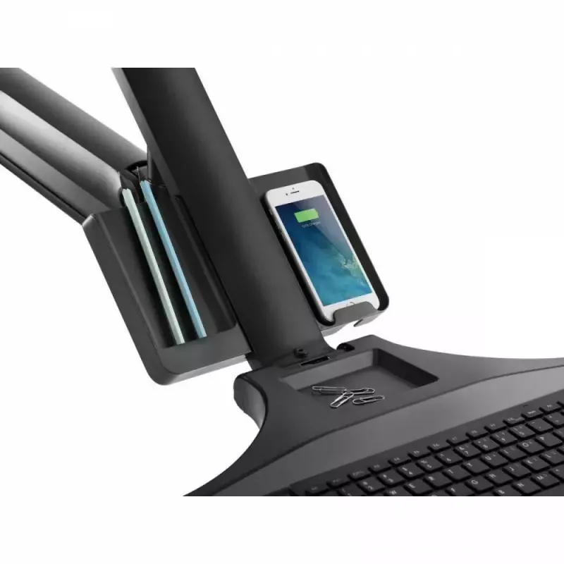 Duale Monitor-Wandhalterung MACLEAN MC-633 Gasdruckfeder für 17 Zoll–27 Zoll Monitore, verstellbare Arme, VESA-kompatibel