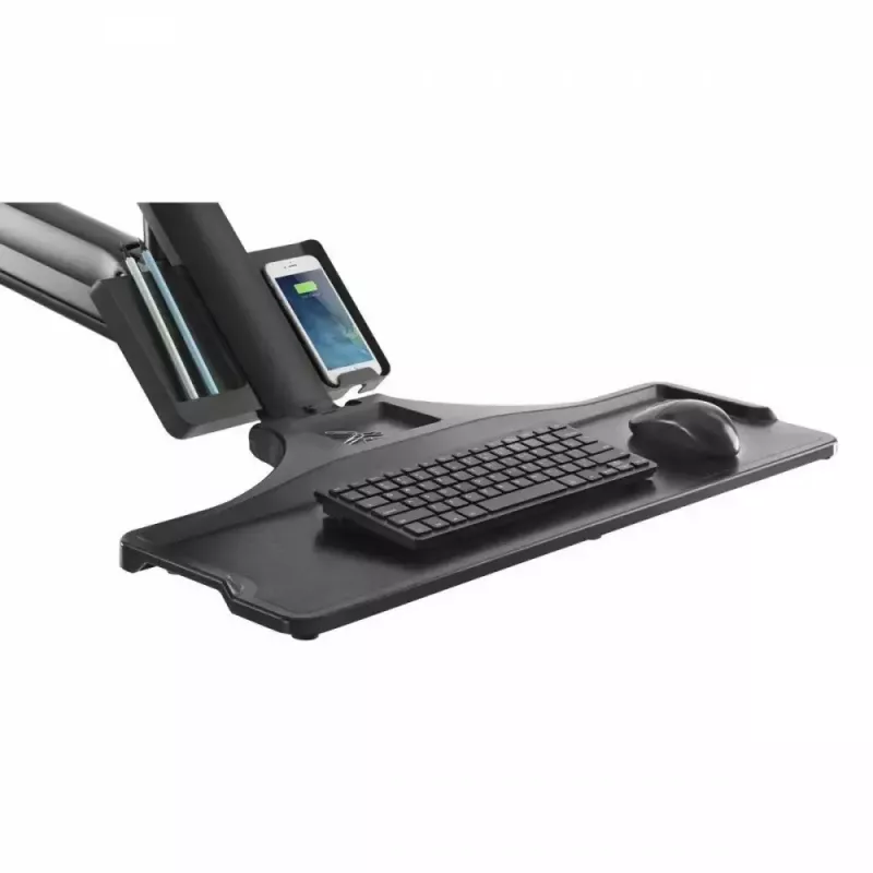 Duale Monitor-Wandhalterung MACLEAN MC-633 Gasdruckfeder für 17 Zoll–27 Zoll Monitore, verstellbare Arme, VESA-kompatibel