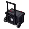 Stapelbare Aufbewahrungsboxen Keter 250927 — Set mit 3 stapelbaren Technopolymer-Organizern mit Rollen und Schloss, 525×694×411 mm, schwarz