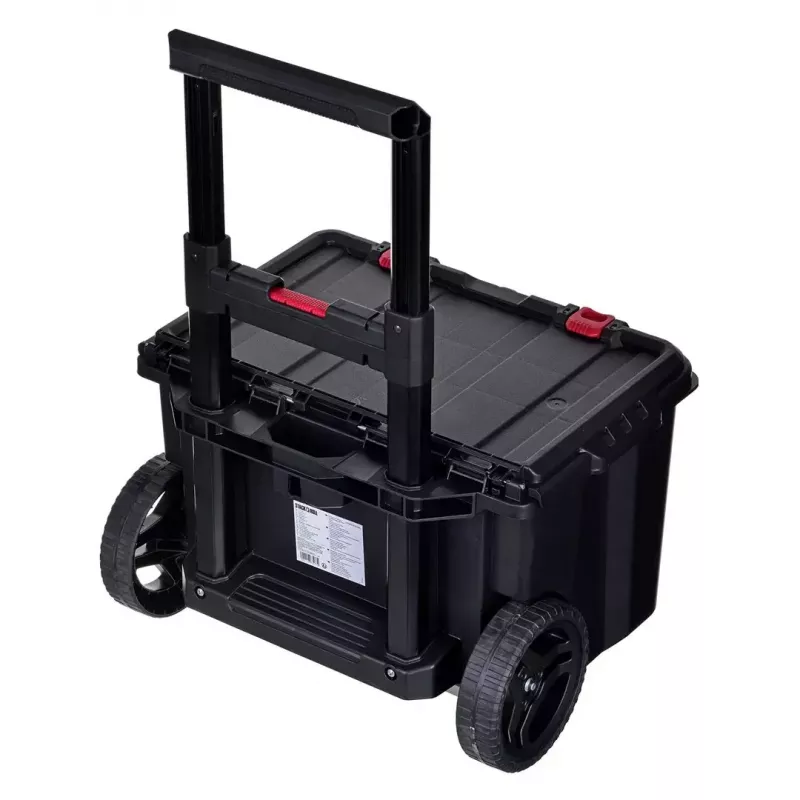 Stapelbare Aufbewahrungsboxen Keter 250927 — Set mit 3 stapelbaren Technopolymer-Organizern mit Rollen und Schloss, 525×694×411 mm, schwarz