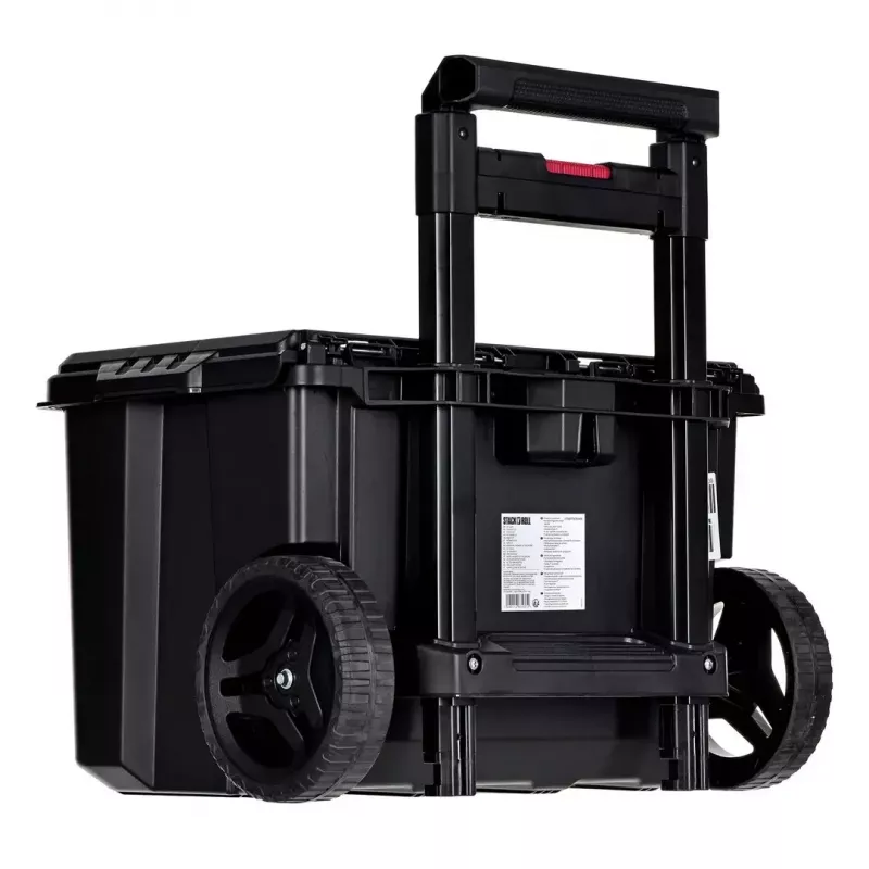 Stapelbare Aufbewahrungsboxen Keter 250927 — Set mit 3 stapelbaren Technopolymer-Organizern mit Rollen und Schloss, 525×694×411 mm, schwarz