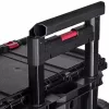 Stapelbare Aufbewahrungsboxen Keter 250927 — Set mit 3 stapelbaren Technopolymer-Organizern mit Rollen und Schloss, 525×694×411 mm, schwarz