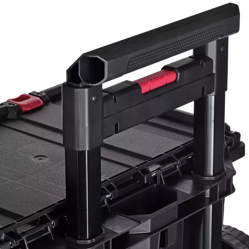 Stapelbare Aufbewahrungsboxen Keter 250927 — Set mit 3 stapelbaren Technopolymer-Organizern mit Rollen und Schloss, 525×694×411 mm, schwarz