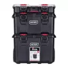 Stapelbare Aufbewahrungsboxen Keter 250927 — Set mit 3 stapelbaren Technopolymer-Organizern mit Rollen und Schloss, 525×694×411 mm, schwarz
