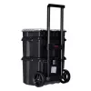 Stapelbare Aufbewahrungsboxen Keter 250927 — Set mit 3 stapelbaren Technopolymer-Organizern mit Rollen und Schloss, 525×694×411 mm, schwarz