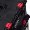 Stapelbare Aufbewahrungsboxen Keter 250927 — Set mit 3 stapelbaren Technopolymer-Organizern mit Rollen und Schloss, 525×694×411 mm, schwarz