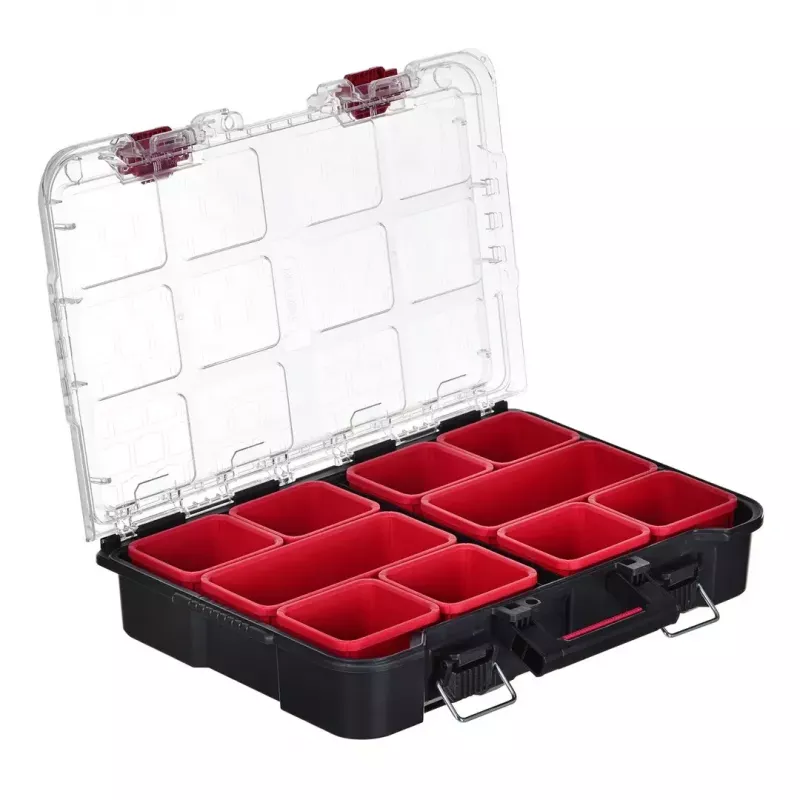 Stapelbare Aufbewahrungsboxen Keter 250927 — Set mit 3 stapelbaren Technopolymer-Organizern mit Rollen und Schloss, 525×694×411 mm, schwarz