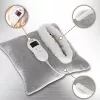 Elektrische Wärmedecke Adler AD 7412 — Fleece-Überwurf für 1 Person, 80 W, 8 Heizstufen, waschbar, Timer, grau