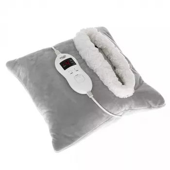 Elektrische Wärmedecke Adler AD 7412 — Fleece-Überwurf für 1 Person, 80 W, 8 Heizstufen, waschbar, Timer, grau