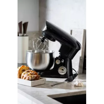 Küchenmaschine Adler AD 4226b — 700 W (max 1200 W), 3 L Edelstahlschüssel, 6 Geschwindigkeiten, Planetenrührwerk
