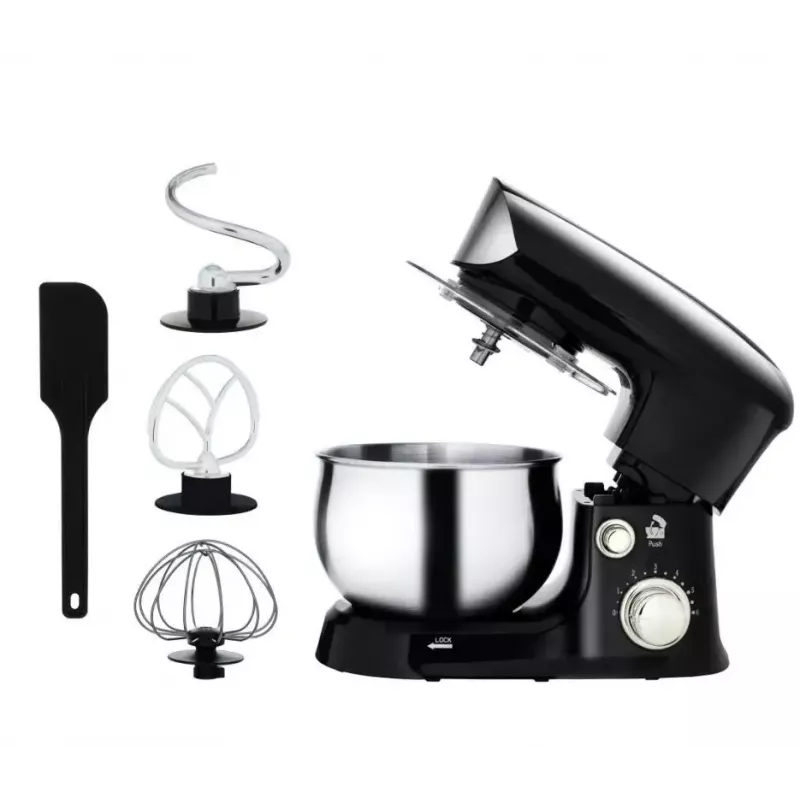 Küchenmaschine Adler AD 4226b — 700 W (max 1200 W), 3 L Edelstahlschüssel, 6 Geschwindigkeiten, Planetenrührwerk