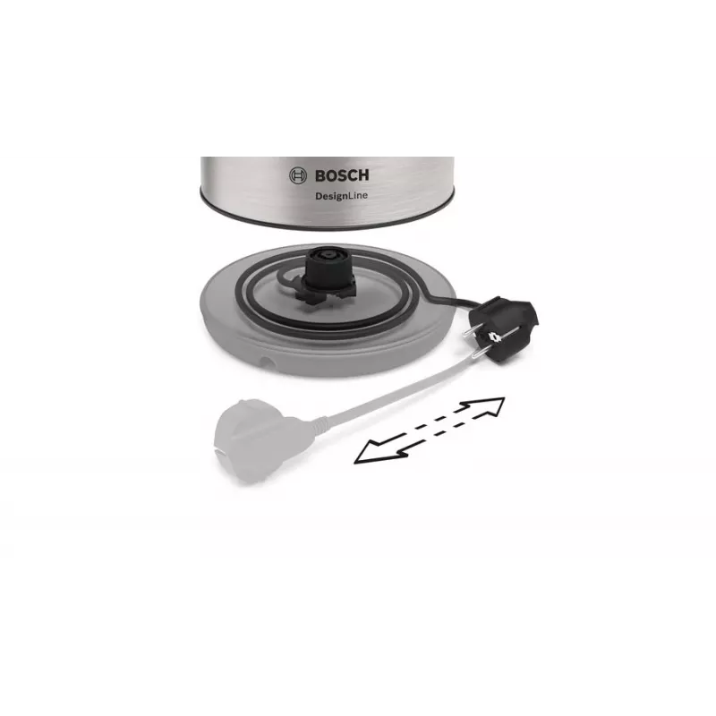 Bosch TWK3P420 Wasserkocher 1,7 l 2400 W Schwarz, Edelstahl