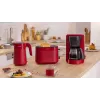 Toaster Bosch TAT2M124 — 2-Scheiben 950 W, rot, Brotzentrierung, Auftauen, Lift