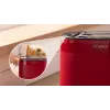 Toaster Bosch TAT2M124 — 2-Scheiben 950 W, rot, Brotzentrierung, Auftauen, Lift