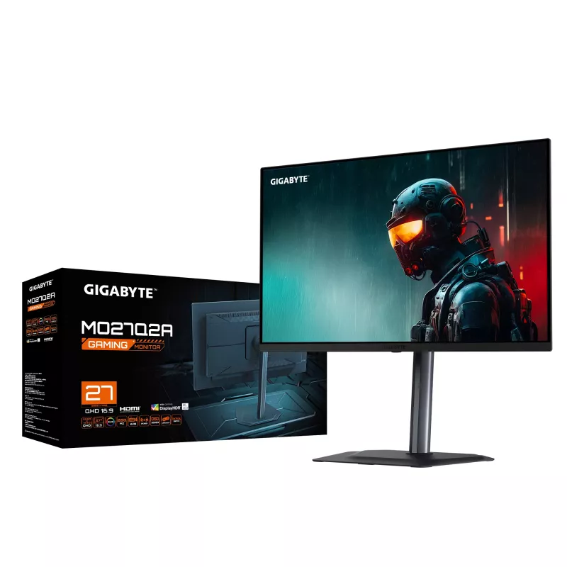 GIGABYTE MO27Q2A 27 inch OLED 2K QHD Gaming Monitor - 2560 x 1440, 280Hz, 0,03ms, 250 cd/m², FreeSync Premium Pro, DisplayHDR True Black 400, HDMI 2.1, Displayport 1.4
