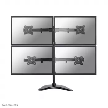 Neomounts NM-D335D4Schwarz Monitorhalterung 10-27 Zoll, Klemme/Freistehend/Tischdurchführung, 8 kg, 25.4 cm (10 Zoll), 68.6 cm (27 Zoll), 100 x 100 mm, Schwarz