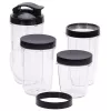 Tischmixer Adler AD 4084 Smoothie Set — 500 W (max. 1200 W), 0,7 l Glaskrug, abnehmbarer Behälter, schwarz