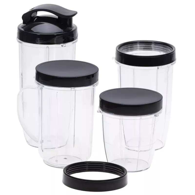 Tischmixer Adler AD 4084 Smoothie Set — 500 W (max. 1200 W), 0,7 l Glaskrug, abnehmbarer Behälter, schwarz