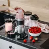 Tischmixer Adler AD 4084 Smoothie Set — 500 W (max. 1200 W), 0,7 l Glaskrug, abnehmbarer Behälter, schwarz