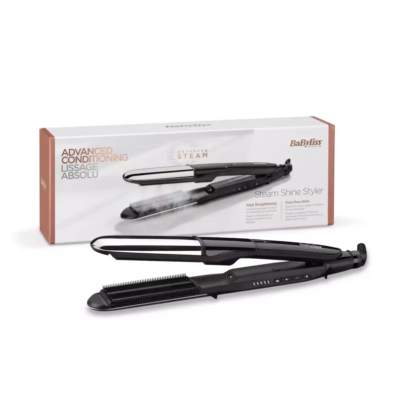Glätteisen BABYLISS ST496E — Dampf-Styler mit breiten Keramikplatten 39×100 mm, 150–230°C, 67 W, 2,5 m schwenkbares Kabel