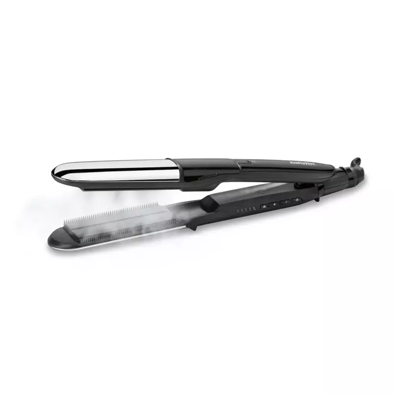 Glätteisen BABYLISS ST496E — Dampf-Styler mit breiten Keramikplatten 39×100 mm, 150–230°C, 67 W, 2,5 m schwenkbares Kabel