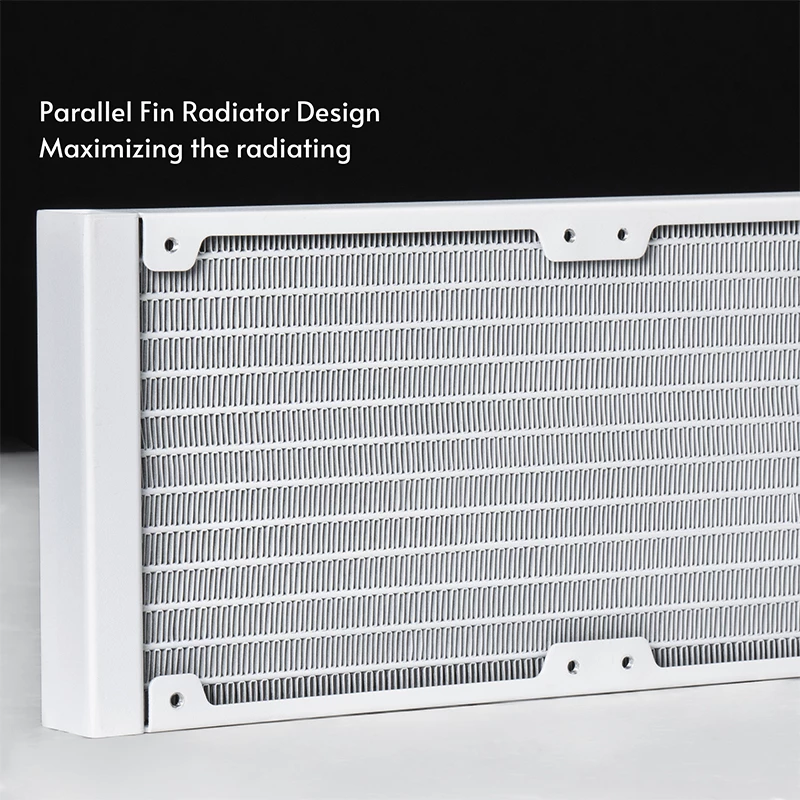 All-in-One-Flüssigkühler CHIEFTEC ICEBERG 240-RGB-W – 240-mm-Radiator, 2 x 120-mm-RGB-Lüfter, weiß