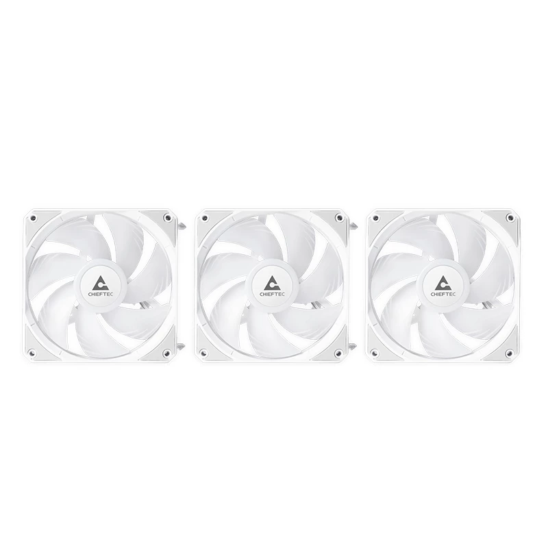 All-in-One-Flüssigkeitskühler CHIEFTEC CLC-360-RGB-W — 360 mm Radiator, 3x 120 mm RGB-Lüfter, weiß, 40 cm Schläuche
