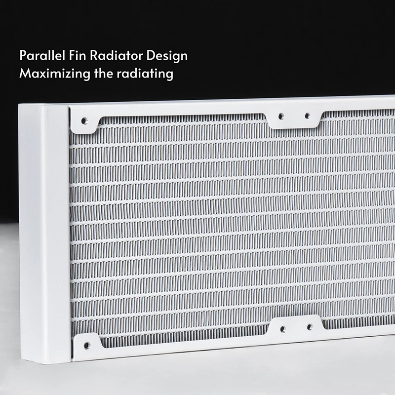 All-in-One-Flüssigkeitskühler CHIEFTEC CLC-360-RGB-W — 360 mm Radiator, 3x 120 mm RGB-Lüfter, weiß, 40 cm Schläuche