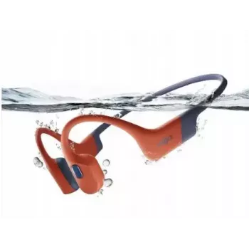 Knochenleitungs-Kopfhörer Shokz OpenSwim Pro — binaural, IP68 wasserdicht, Bluetooth 5.2, bis zu 9 Std. Laufzeit, Ohrbügel, rot