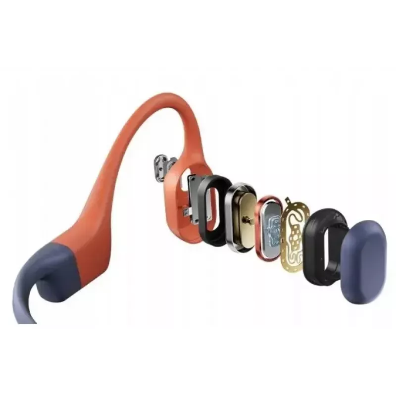 Knochenleitungs-Kopfhörer Shokz OpenSwim Pro — binaural, IP68 wasserdicht, Bluetooth 5.2, bis zu 9 Std. Laufzeit, Ohrbügel, rot