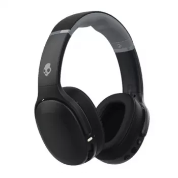Skullcandy Crusher Evo Kopfhörer – kabelloses & kabelgebundenes Over-Ear-Headset, Bluetooth 5.0, 40 h Akku, USB-C, 3,5 mm, faltbar, schwarz