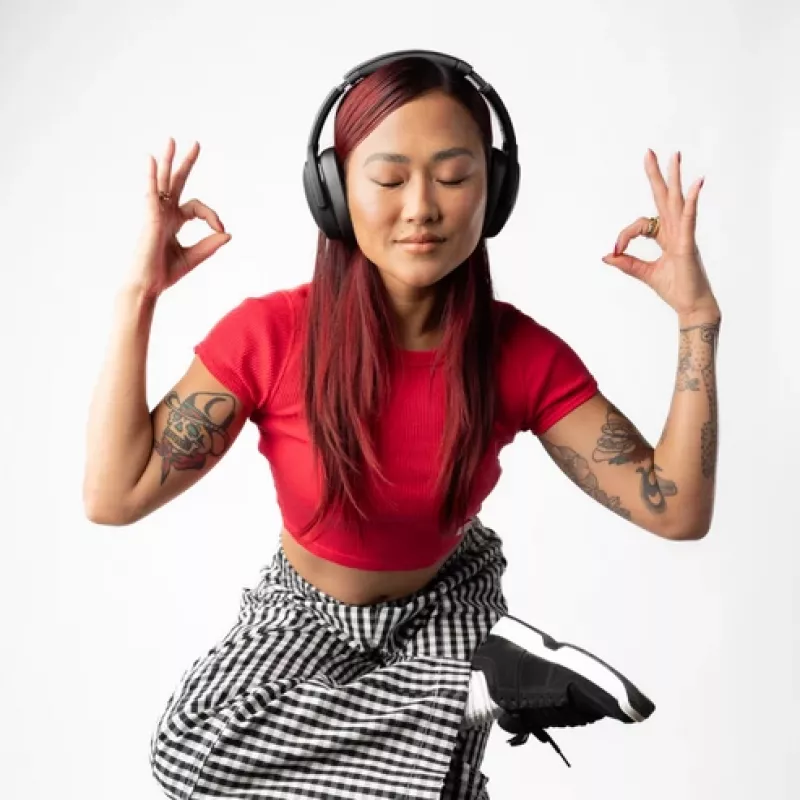 Skullcandy Crusher Evo Kopfhörer – kabelloses & kabelgebundenes Over-Ear-Headset, Bluetooth 5.0, 40 h Akku, USB-C, 3,5 mm, faltbar, schwarz