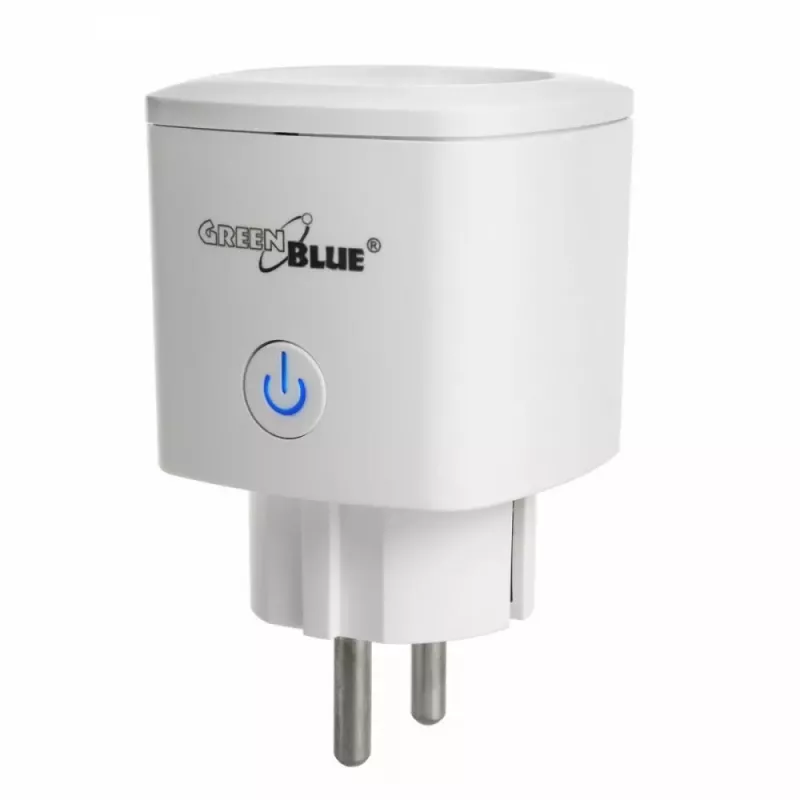 Wi‑Fi‑Funksteckdose GreenBlue GB720F, Typ-F-Stecker, max. Last 2x16A (3680W), weiß