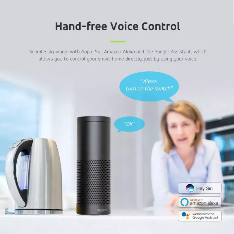 Wi‑Fi‑Funksteckdose GreenBlue GB720F, Typ-F-Stecker, max. Last 2x16A (3680W), weiß