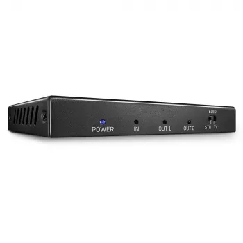 Lindy 2 Port HDMI 2.0 18G Splitter, HDMI, 2x HDMI, 3840 x 2160 Pixel, Schwarz, Metall, CE, FCC, RoHS, REACH, California Proposition 65