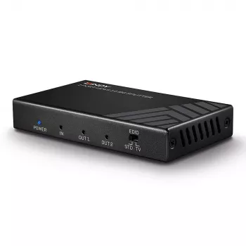 Lindy 2 Port HDMI 2.0 18G Splitter, HDMI, 2x HDMI, 3840 x 2160 Pixel, Schwarz, Metall, CE, FCC, RoHS, REACH, California Proposition 65