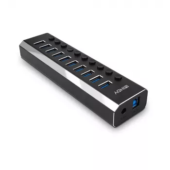 Lindy 10 Port USB 3.0 Hub mit Ein-/Ausschaltern