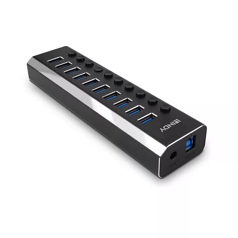 Lindy 10 Port USB 3.0 Hub mit Ein-/Ausschaltern