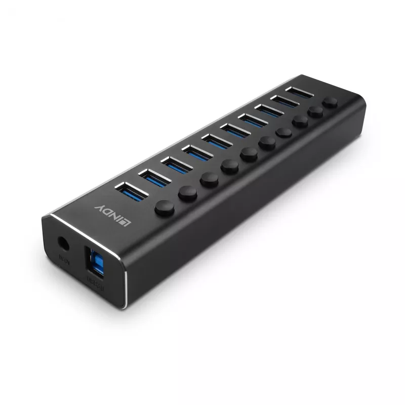 Lindy 10 Port USB 3.0 Hub mit Ein-/Ausschaltern