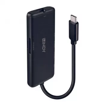 Lindy DST-Mini USB-C Laptop Mini Dockingstation mit 4K-Unterstützung und 100W Durchsatzladung