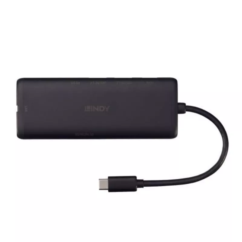 Lindy DST-Mini USB-C Laptop Mini Dockingstation mit 4K-Unterstützung und 100W Durchsatzladung