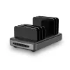 Lindy 73436 Ladestation Organizer Freistehend Aluminium, Kunststoff Schwarz, Grau