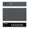 Intellinet 5-Port Gigabit Switch mit PoE Passthrough, ein IEEE 802.3bt (PoE++ / 4PPoE) PD PoE Port mit 95 W Leistungsaufnahme, vier PSE PoE Ports, PoE Leistungsbudget bis zu 65 W, IEEE 802.3at/af konformer Ausgang, Desktop, Option zur Wandmontage