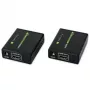 AV-Sender und -Empfänger TECHLY IDATA EXT-E70 — HDMI-Verlängerung über Cat6/6a/7-Kabel, Full HD 1920x1080, 60 m, 10,2 Gbit/s, HDCP, schwarz