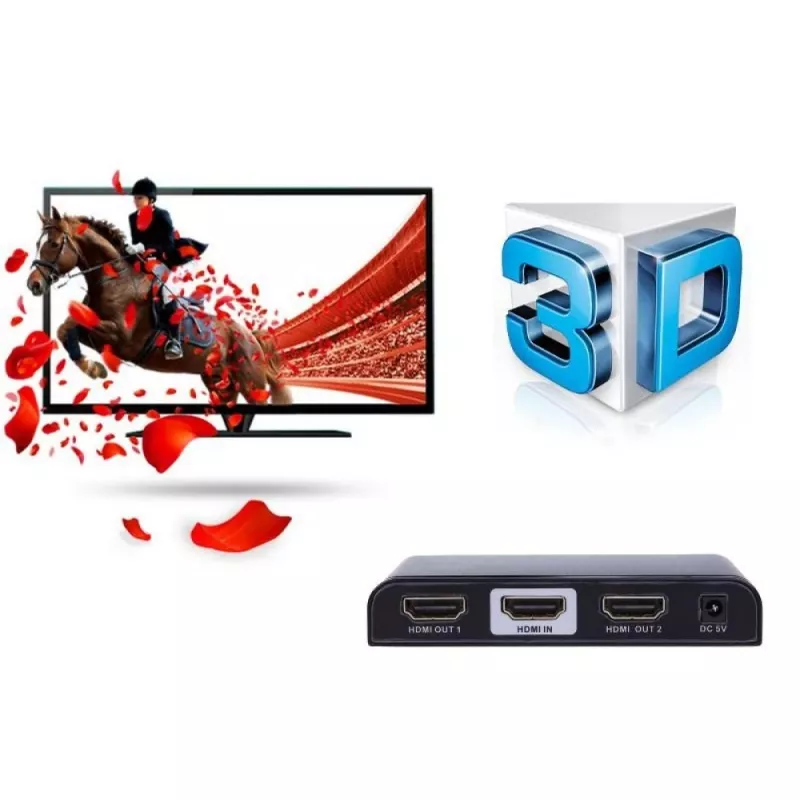 Techly IDATA HDMI2-4K2 Video-Splitter HDMI 2x HDMI